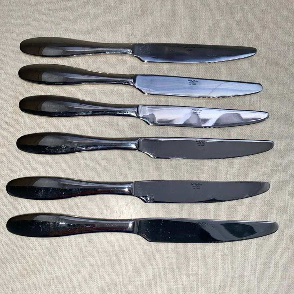 Mikasa HAMILTON  Stainless Steel Flatware Knives Set‎ Of 6